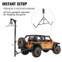 VEVOR Hitch Mounted Deer Hoist, 400lbs Capacity Hitch Game Hoist, 2'' Truck Hitch Deer Hoist with Winch Lift and Gambrel Set, Adjustable Height, Heavy Duty Steel Mounted Hanger for Hunting, Loading