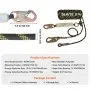 VEVOR Vertical Lifeline Assembly, 0.55'' x 50' Fall Protection Rope with 30 KN Breaking Tension, Polyester Roofing Rope with Steel Snap Hooks, Rope Grab, and Shock Absorber, ANSI Compliant