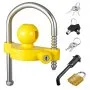 VEVOR Trailer Hitch Lock Kit, Fits for 46 mm, 50.8 mm, 58.7 mm Couplers, Heavy-Duty Anti-Theft Trailer Ball Lock with Keys, Prying-Resistant, Adjustable Height Design for RVs, Boats, Trailers