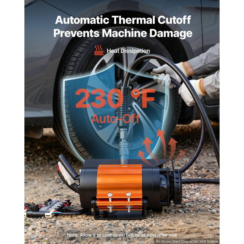 VEVOR 12V Dual-Cylinder Air Compressor 1HP 4.73 SCFM Portable Tire Inflator, Max 150PSI Heavy Duty Offroad Air Pump with Differential Lock Harness for Pickup Trucks SUVs Off-Road Vehicles