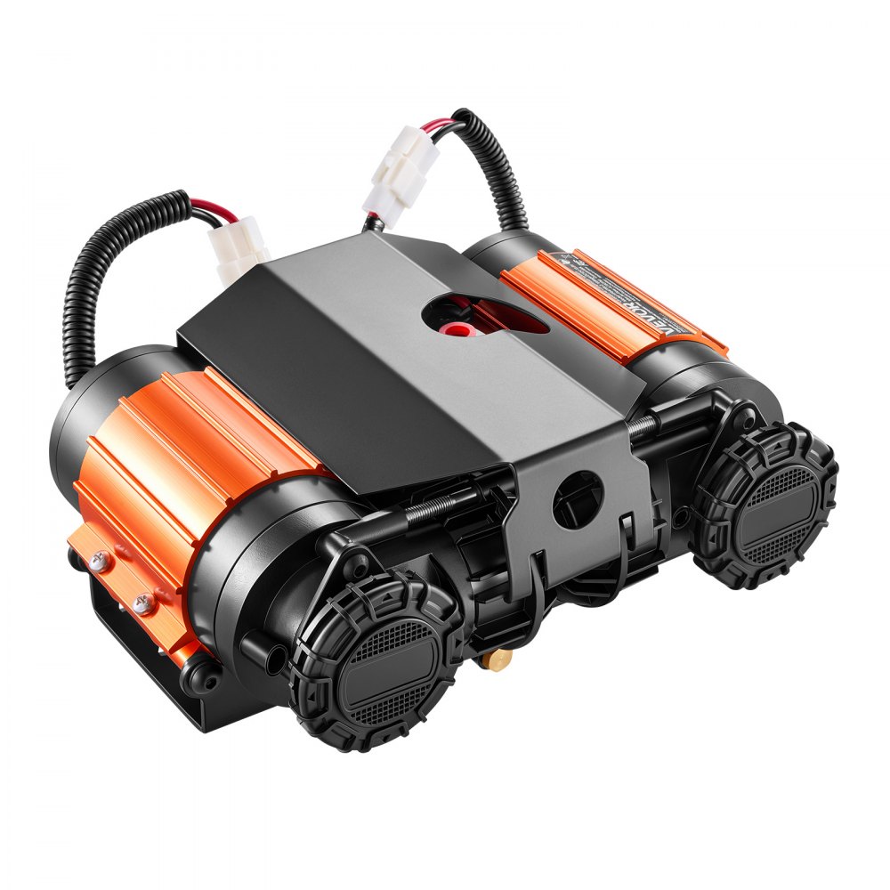 VEVOR 12V Dual-Cylinder Air Compressor 1HP 4.73 SCFM Portable Tire Inflator, Max 150PSI Heavy Duty Offroad Air Pump with Differential Lock Harness for Pickup Trucks SUVs Off-Road Vehicles