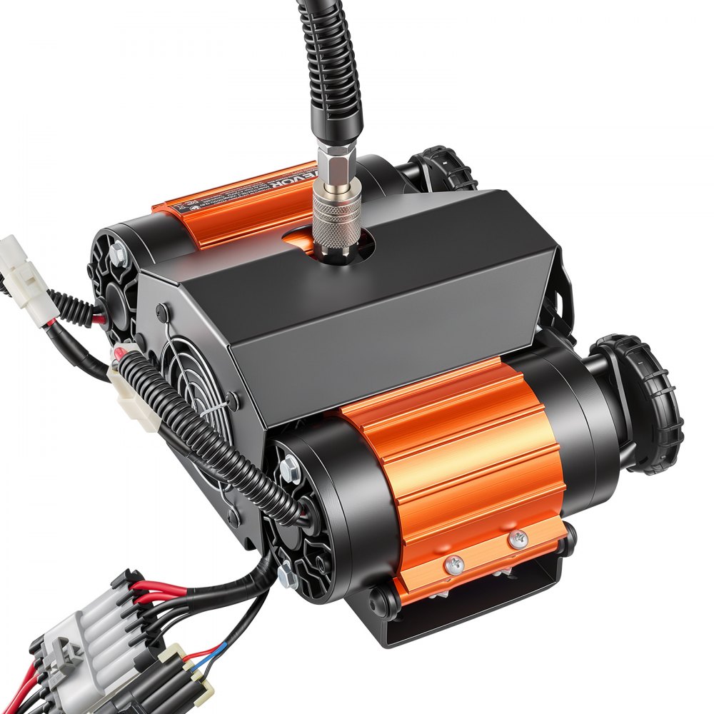 VEVOR 12V Dual-Cylinder Air Compressor 1HP 4.73 SCFM Portable Tire Inflator, Max 150PSI Heavy Duty Offroad Air Pump with Differential Lock Harness for Pickup Trucks SUVs Off-Road Vehicles