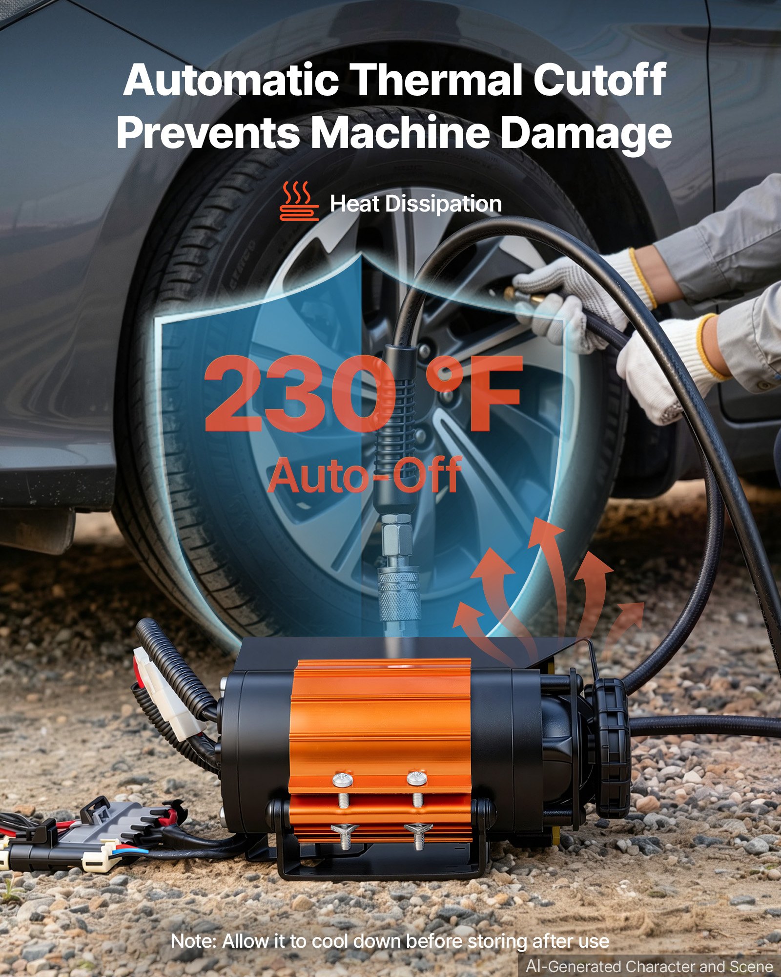 VEVOR 12V Dual-Cylinder Air Compressor 1HP 4.73 SCFM Portable Tire Inflator, Max 150PSI Heavy Duty Offroad Air Pump with Differential Lock Harness for Pickup Trucks SUVs Off-Road Vehicles