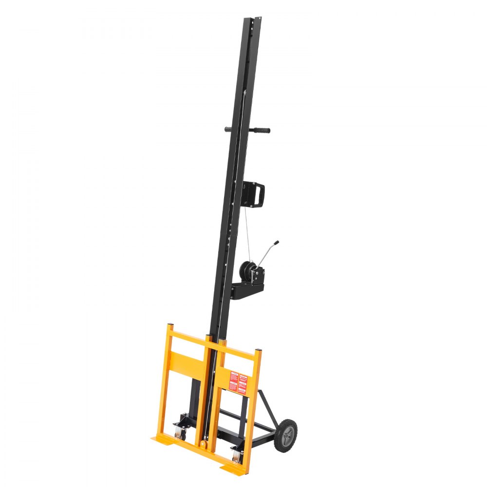 VEVOR Drywall Lift, Heavy-Duty 68 kg Sheetrock Hoist for Wall Installation, One Person Drywall Installation, 1219x4878 mm Max. Panel Vertical Lifter with Wheels, Easy Transport (Yellow)