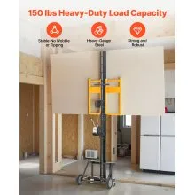 Drywall Lift 150 lbs Sheetrock Hoist for Easy Transport 4x16 ft Panel Yellow