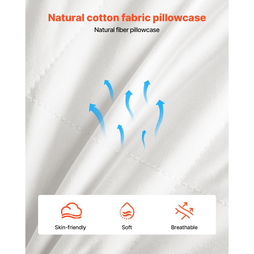 VEVOR Bed Pillows for Sleeping, Set of 2, King Size Luxury Quality Hotel Pillows with Original Down Alternative Filling, Supportive and Fluffy, Bedding for Back, Stomach and Side Sleepers, White