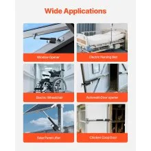 VEVOR 12V Linear Actuator, 200mm Stroke Ultra Heavy-Duty 9000N Linear Motion Actuator, IP65-Rated 5mm/s with Mounting Brackets for Industrial Machinery Vessels, Heavy Lifting Systems