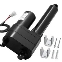 VEVOR 12V Linear Actuator, 200mm Stroke Ultra Heavy-Duty 9000N Linear Motion Actuator, IP65-Rated 5mm/s with Mounting Brackets for Industrial Machinery Vessels, Heavy Lifting Systems
