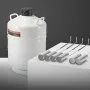VEVOR Liquid Nitrogen Tank, 30 L Aluminum Alloy Liquid Nitrogen Container, LN2 Tank Dewar with 6 Canisters and Carry Bag with Straps, Cryogenic Tank for Beauty Industry, Semen Preservation, Scientific