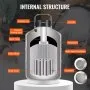 VEVOR Liquid Nitrogen Tank 3 L Aluminum Alloy LN2 Container Dewar 6 Canisters