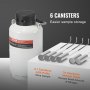 VEVOR Liquid Nitrogen Tank, 3 L Aluminum Alloy Liquid Nitrogen Container, LN2 Tank Dewar with 6 Canisters and Carry Bag with Straps, Cryogenic Tank for Beauty Industry, Semen Preservation, Scientific