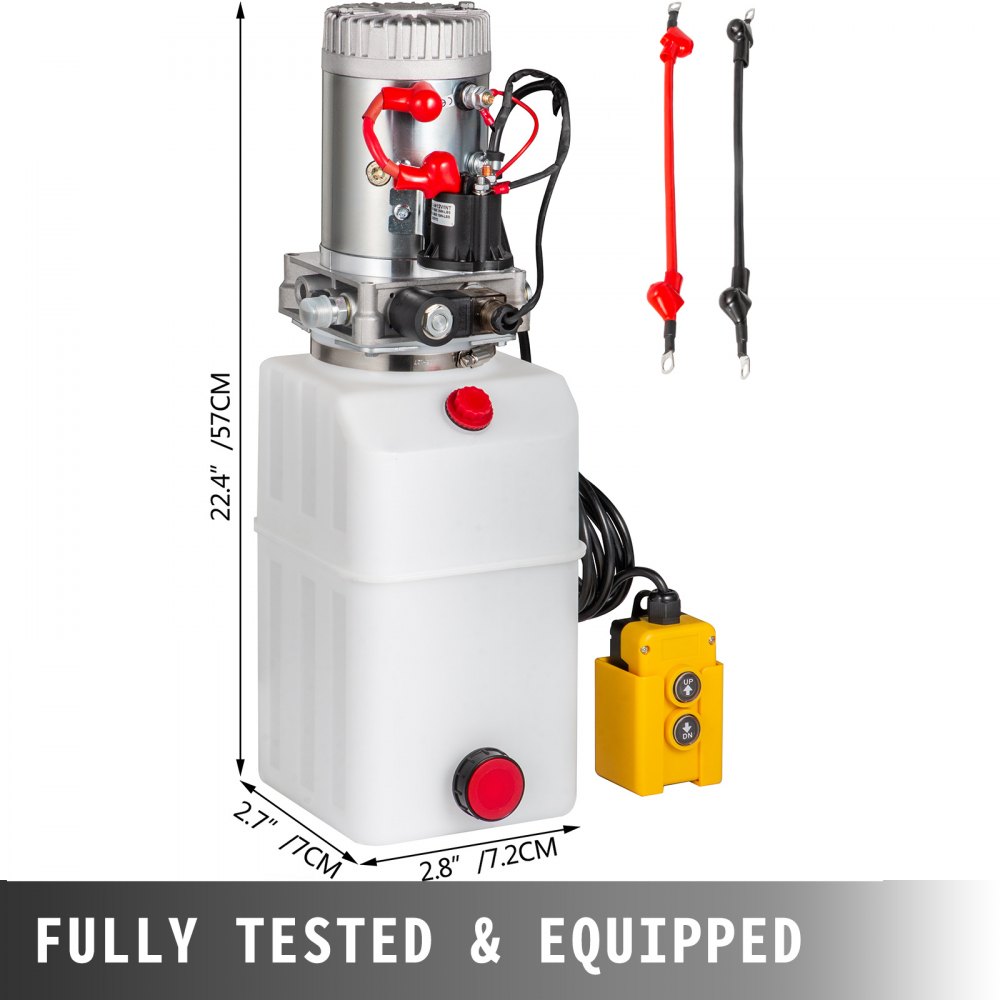 Hydraulic Pumpelectric Hydraulic Pump 7 Quart Single Acting For Dump Trailer