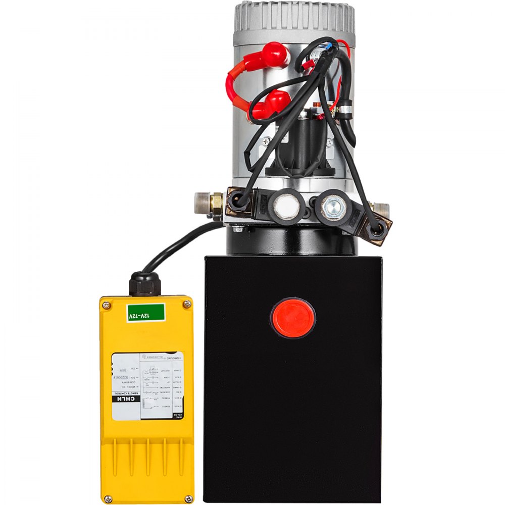 6 Quart Double Acting Hydraulic Pump Remote Control Reservoir Power Unit 12v