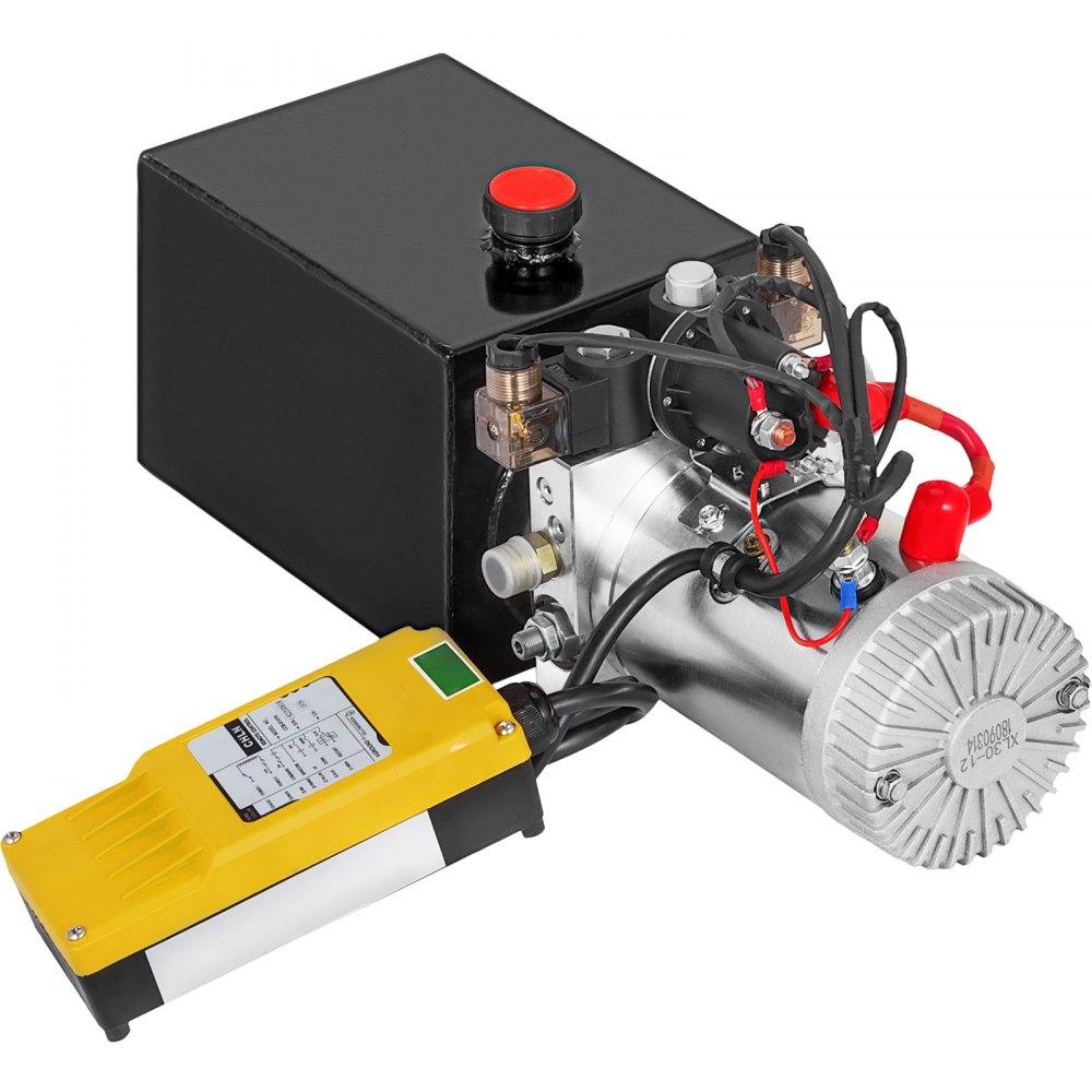 6 Quart Double Acting Hydraulic Pump Remote Control Reservoir Power Unit 12v