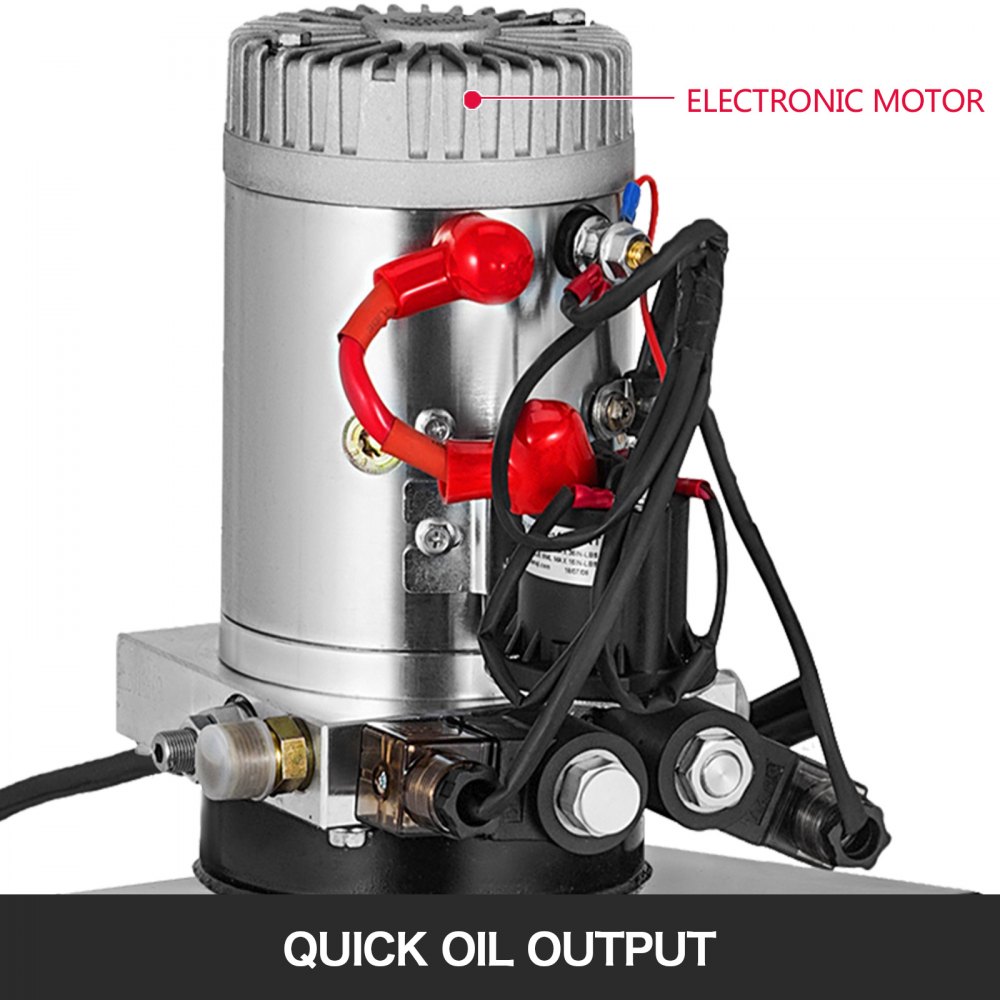 6 Quart Double Acting Hydraulic Pump Remote Control Reservoir Power Unit 12v