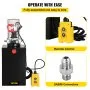 VEVOR Single Acting Hydraulic Pump 12V DC Hydraulic Power Unit 3.75 Gallon Dump Trailer Pump Steel Hydraulic Power Unit (Steel, 15 Quart/Single Acting)