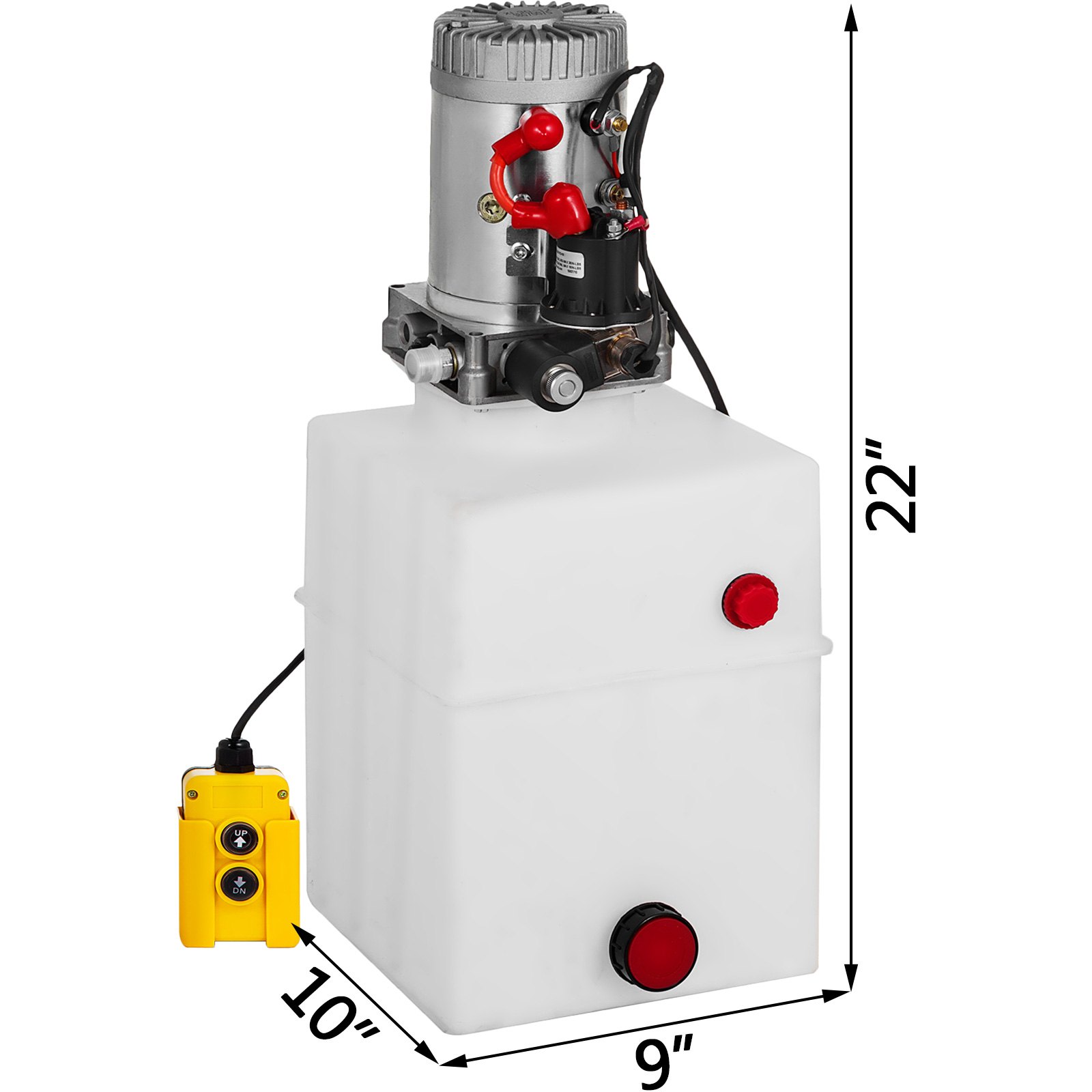 20 Quart Single Acting Hydraulic Pump Dump Trailer Lift Reservoir Unloading