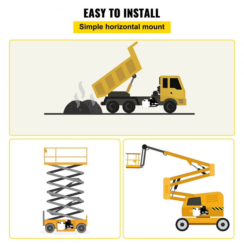 VEVOR Hydraulic Pump 3 Quart Hydraulic Power Unit Double Acting Hydraulic Pump for Dump Trailer Car Lifting 12V DC Plastic Oil Reservoir (Plastic, Double Acting)