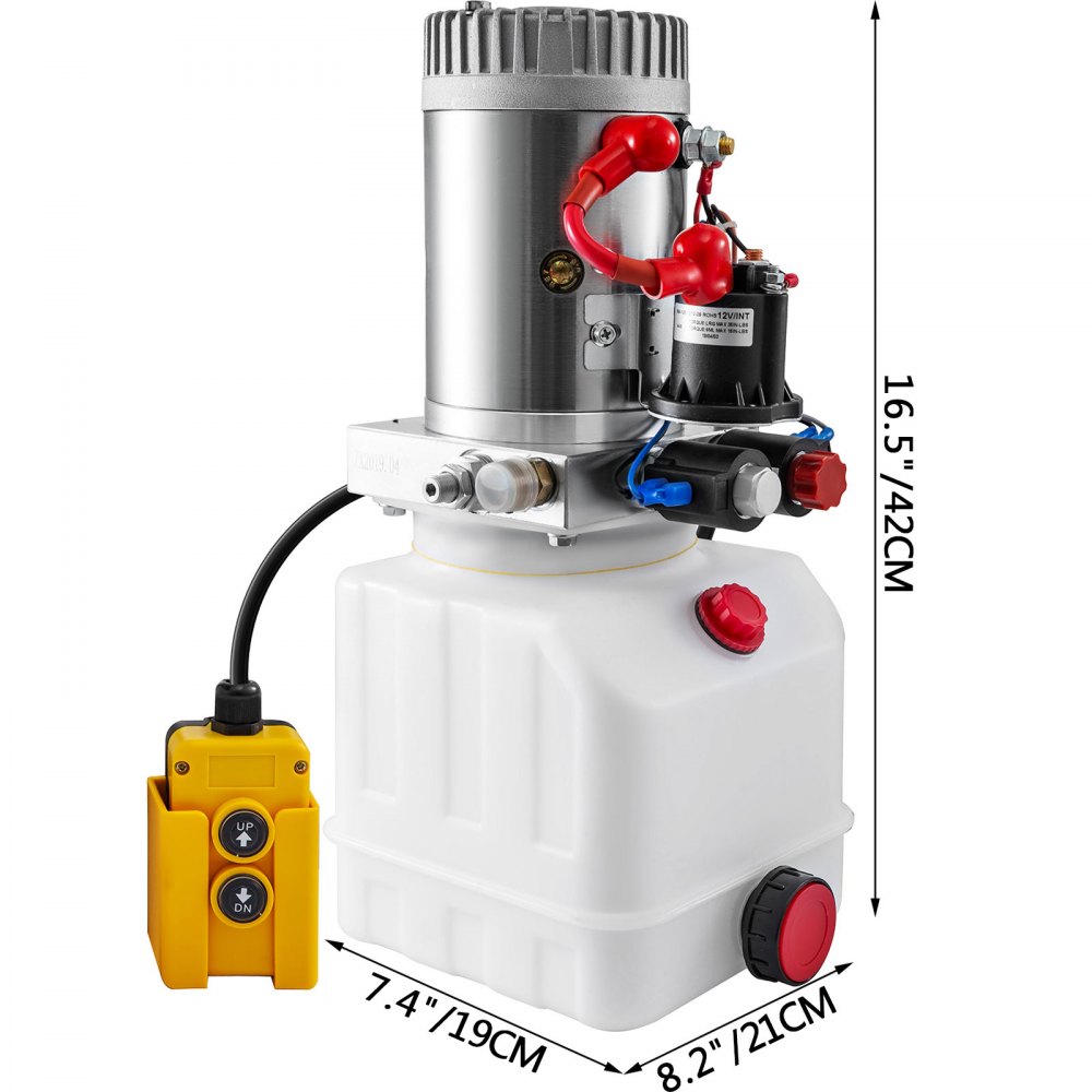 3 Quart Double Solenoid Double Acting Hydraulic Pump Car Trailer Power Unit