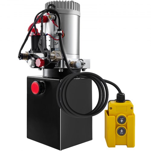 VEVOR Hydraulic Power Unit 3 Quart Hydraulic Pump Double Acting Hydraulic Dump Trailer 12V with Steel Reservoir Hydraulic Power Pack for Car Lifting