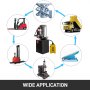 VEVOR Hydraulic Power Unit 3 Quart Hydraulic Pump Double Acting Hydraulic Dump Trailer 12V with Steel Reservoir Hydraulic Power Pack for Car Lifting