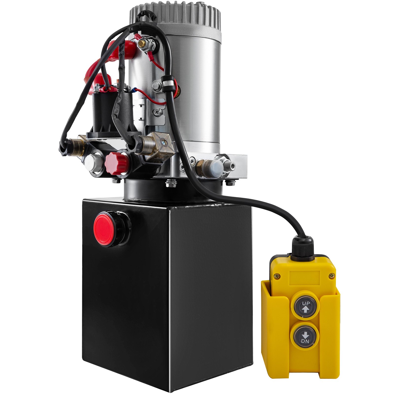 VEVOR Hydraulic Power Unit 3 Quart Hydraulic Pump Double Acting Hydraulic Dump Trailer 12V with Steel Reservoir Hydraulic Power Pack for Car Lifting