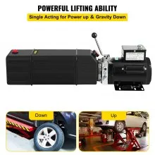 VEVOR Hydraulic Pump 4 Gallon Hydraulic Motor Hydraulic Lift Single Phase Car Lift 3420 RPM Dump Trailer 208-230 Volt Portable Car Lift 2 Horsepower Auto Lift Vehicle Lift Portable Power Press