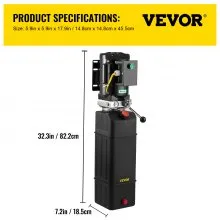 VEVOR Hydraulic Pump 4 Gallon Hydraulic Motor Hydraulic Lift Single Phase Car Lift 3420 RPM Dump Trailer 208-230 Volt Portable Car Lift 2 Horsepower Auto Lift Vehicle Lift Portable Power Press