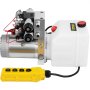 Pompă hidraulică VEVOR cu acțiune dublă, unitate de alimentare hidraulică cu solenoid dublu, pachet de alimentare hidraulică de 12V DC cu rezervor de 4,5 litri pentru ridicarea mașinii de remorcă basculantă