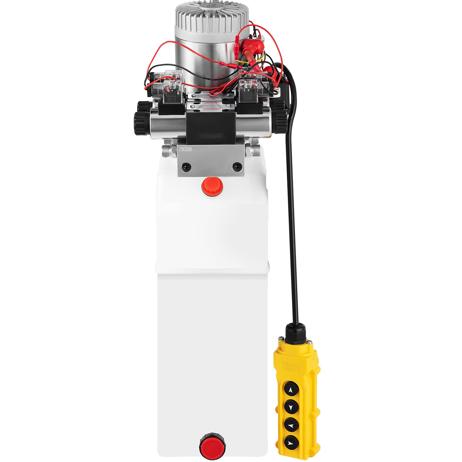 VEVOR Hydraulic Pump, 8 Quart/2 Gal Double Acting Dump Trailer Pump DC 12V, 3200 PSI Max Relief Pressure, Electric Hydraulic Power Unit for Dump Trailer Car Lifting (with 4pcs SAE #6 Connectors)