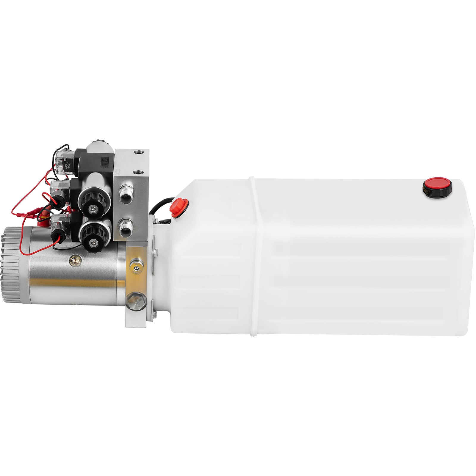 VEVOR Hydraulic Pump, 8 Quart/2 Gal Double Acting Dump Trailer Pump DC 12V, 3200 PSI Max Relief Pressure, Electric Hydraulic Power Unit for Dump Trailer Car Lifting (with 4pcs SAE #6 Connectors)
