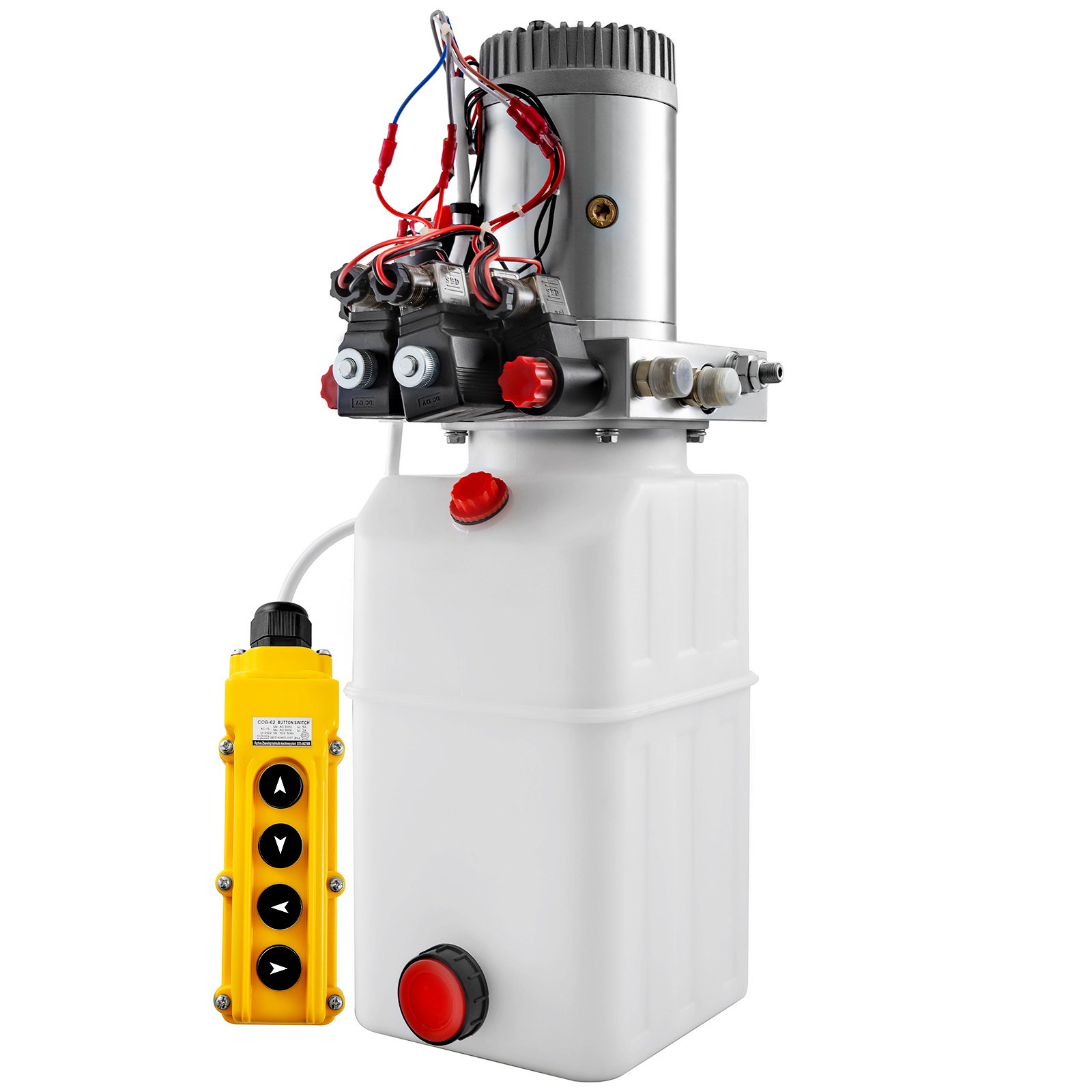 Dual Double Acting Hydraulic Pump For Dump Trailers 6 Quart 12 Vdc