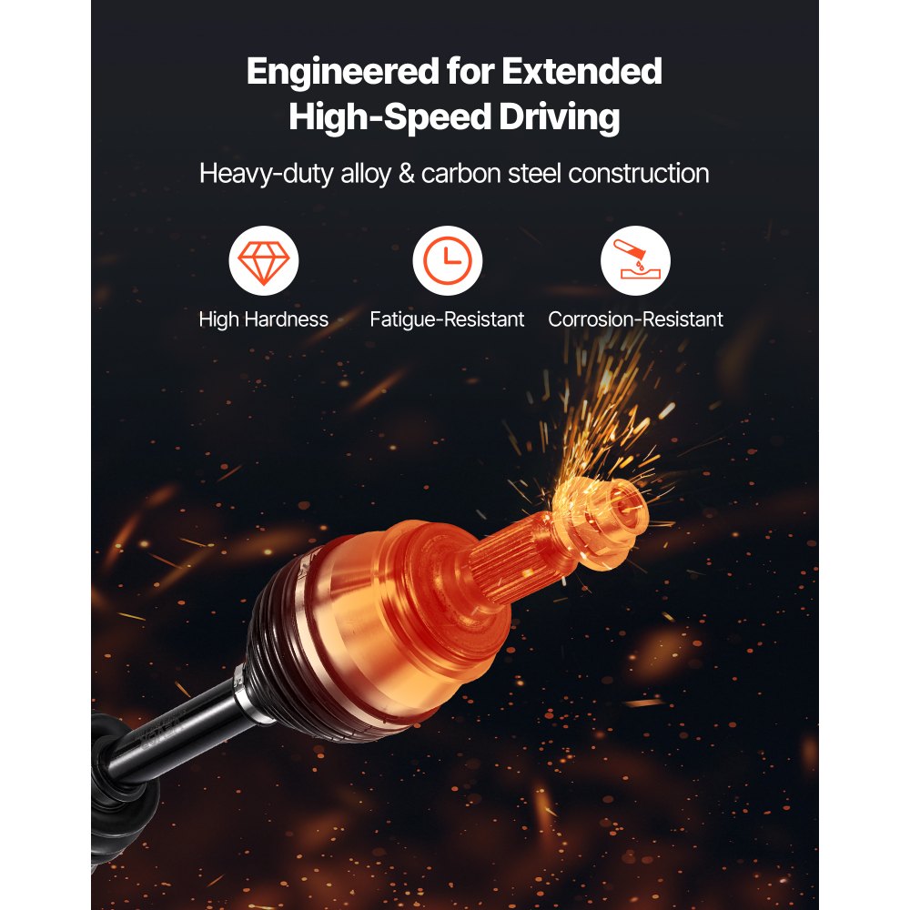 VEVOR CV Axle Shaft Assembly, 2 Pieces Front Left & Right (Driver and Passenger Side), Automotive Replacement Joint Axles Pair Compatible with 2010-2017 Chevrolet Equinox, Alloy Steel & Carbon Steel