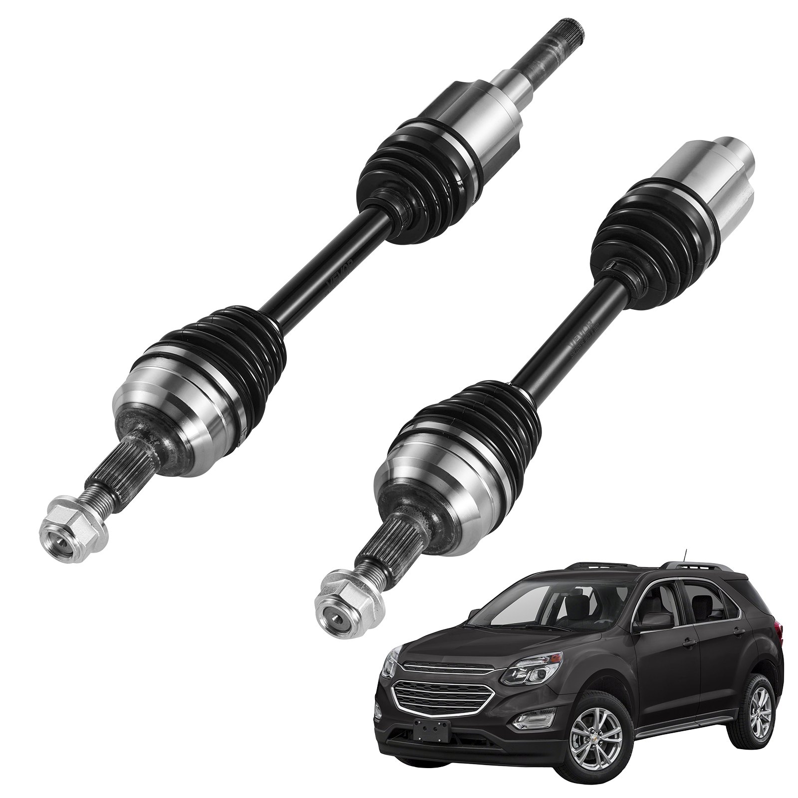 VEVOR CV Axle Shaft Assembly, 2 Pieces Front Left & Right (Driver and Passenger Side), Automotive Replacement Joint Axles Pair Compatible with 2010-2017 Chevrolet Equinox, Alloy Steel & Carbon Steel
