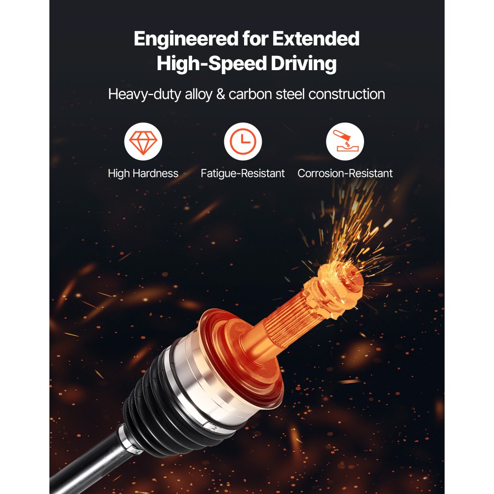 VEVOR CV Axle Shaft Assembly, 2 Pieces Front Left & Right (Driver and Passenger Side), Automotive Replacement CV Joint Axles Pair Compatible with 1996-2002 Toyota 4Runner, Alloy Steel & Carbon Steel