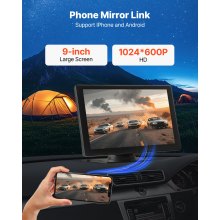 Car Stereo Radio CarPlay Touchscreen 9 in Apple Android Front/Rear Camera