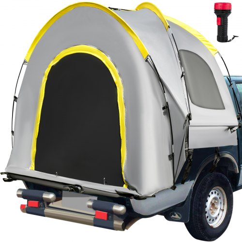 VEVOR Truck Tent 6' Tall Bed Truck Bed Tent, Pickup Tent for Mid Size Truck, Waterproof Truck Camper, 2-Person Sleeping Capacity, 2 Mesh Windows, Easy to Setup Truck Tents for Camping, Hiking