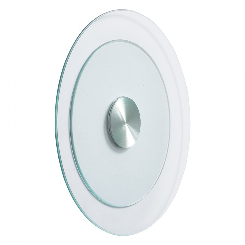 VEVOR 20 in Glass Lazy Susan Turntable, 360° Rotation Round Clear Tabletop Rotating Tray, Tempered Glass Dining Table Centerpiece, Smooth and Silent Spin, for Family Gatherings, Banquets & Weddings