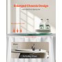 VEVOR 20 in Glass Lazy Susan Turntable, 360° Rotation Round Clear Tabletop Rotating Tray, Tempered Glass Dining Table Centerpiece, Smooth and Silent Spin, for Family Gatherings, Banquets & Weddings