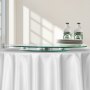 VEVOR 61 cm Glass Lazy Susan Turntable, Tempered Glass Dining Table Centerpiece with 6 Rotating Wheels, 360° Smooth and Silent Spin Tabletop Rotating Tray, for Family Gatherings, Banquets & Weddings