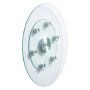 VEVOR 61 cm Glass Lazy Susan Turntable, Tempered Glass Dining Table Centerpiece with 6 Rotating Wheels, 360° Smooth and Silent Spin Tabletop Rotating Tray, for Family Gatherings, Banquets & Weddings