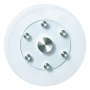 VEVOR 61 cm Glass Lazy Susan Turntable, Tempered Glass Dining Table Centerpiece with 6 Rotating Wheels, 360° Smooth and Silent Spin Tabletop Rotating Tray, for Family Gatherings, Banquets & Weddings