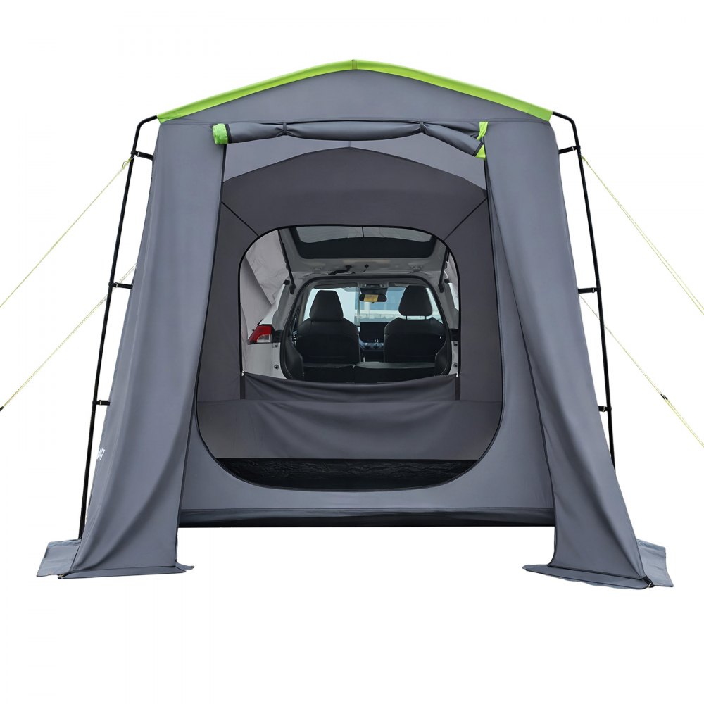 VEVOR Large SUV Tent for 5–9 Person, 3.23 x 2.44m All-Season SUV Tailgate Tent with Ventilated Door & Mesh Windows, PU3000mm Waterproof Dual-Use Car Rear Hatch Tents for Outdoor Camping Hiking