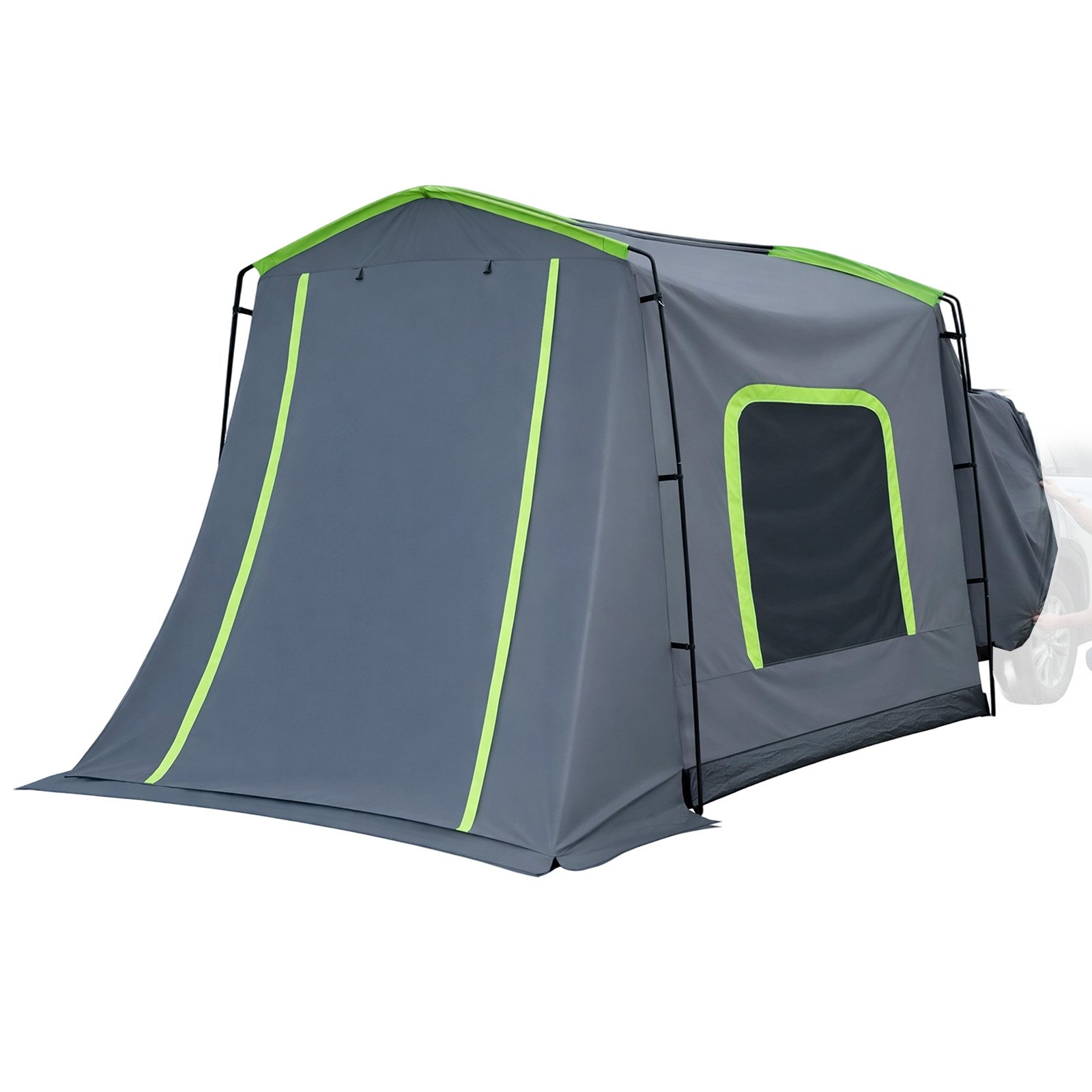 VEVOR Large SUV Tent for 5–9 Person, 3.23 x 2.44m All-Season SUV Tailgate Tent with Ventilated Door & Mesh Windows, PU3000mm Waterproof Dual-Use Car Rear Hatch Tents for Outdoor Camping Hiking