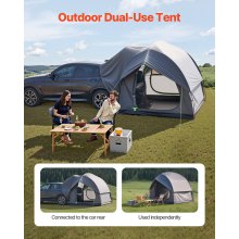 VEVOR SUV Camping Tent Outdoor SUV Tent with 2 Doors Waterproof for 5-8 Person