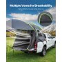 VEVOR Pickup Truck Tent, Fits 2438-2499 mm Truck Tents for Camping, Waterproof PU2000 2-3 Person Sleeping Truck Bed Tent, Sturdy Truck Bed Camper Shell with Expandable Awning, Rainfly, Storage Bag