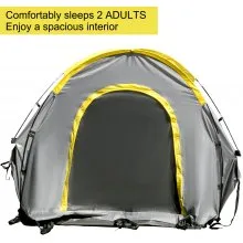 VEVOR Truck Tent 5-5.2’ Truck Bed Tent, Full-Size Pickup Tent, Waterproof Truck Camper, 2 Mesh Windows, Easy To Setup Truck Tents For Camping, Hiking, Fishing, Grey Color