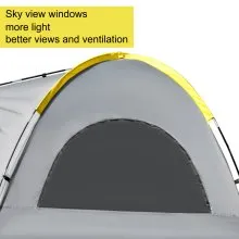 VEVOR Truck Tent 5-5.2’ Truck Bed Tent, Full-Size Pickup Tent, Waterproof Truck Camper, 2 Mesh Windows, Easy To Setup Truck Tents For Camping, Hiking, Fishing, Grey Color