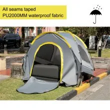 VEVOR Truck Tent 5-5.2’ Truck Bed Tent, Full-Size Pickup Tent, Waterproof Truck Camper, 2 Mesh Windows, Easy To Setup Truck Tents For Camping, Hiking, Fishing, Grey Color