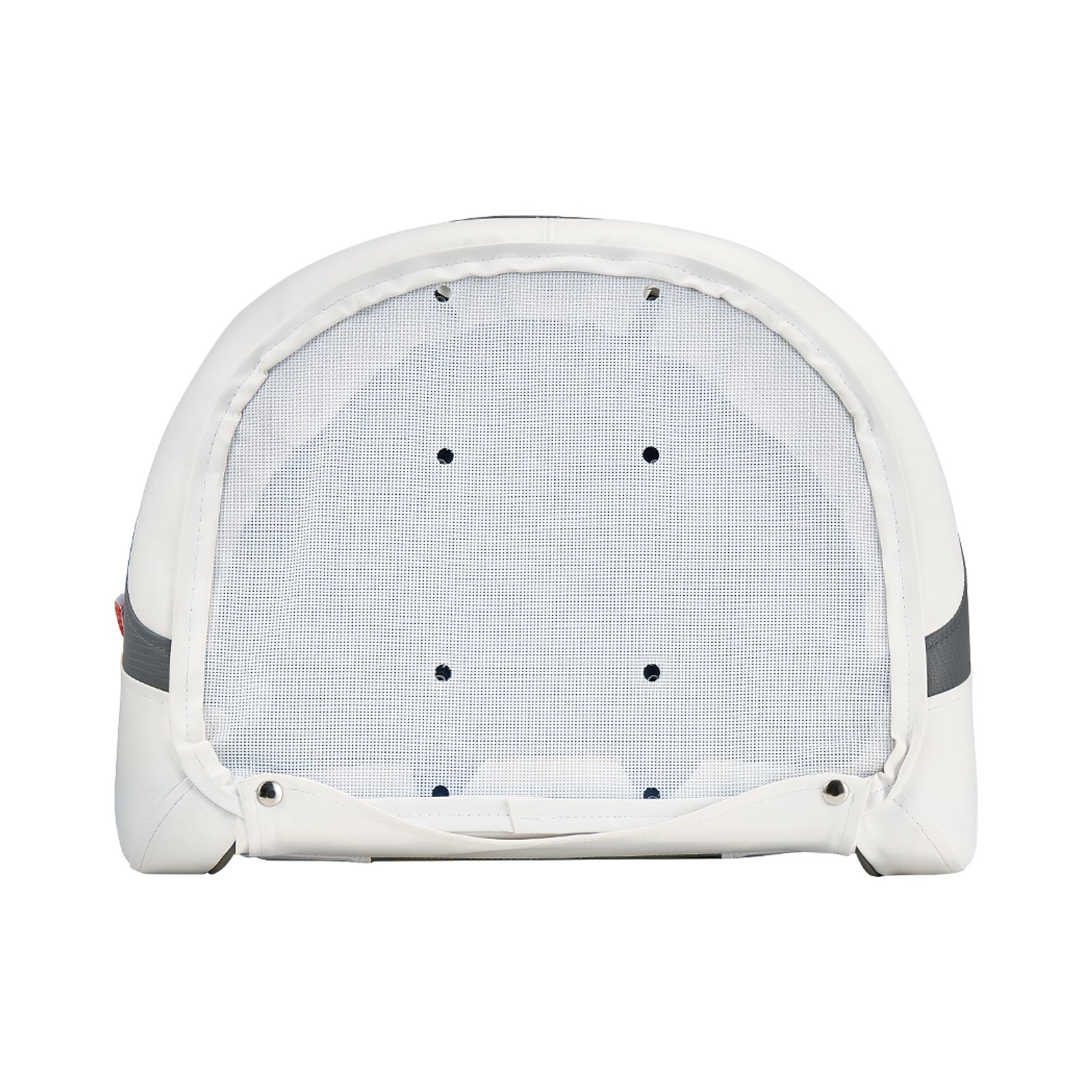 VEVOR Boat Seat, High Backrest, Flip Up Boat Seat Captain Bucket Seat with Thickened Sponge Cushion & Waterproof PVC Leather, Ergonomic Design, Folding Boat Seat for Boats, Yachts, Ships, White & Grey